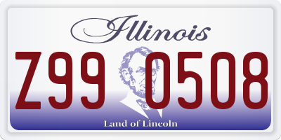 IL license plate Z990508