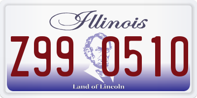 IL license plate Z990510