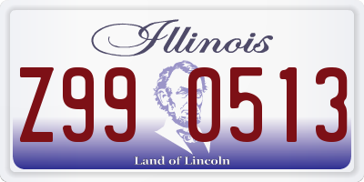 IL license plate Z990513