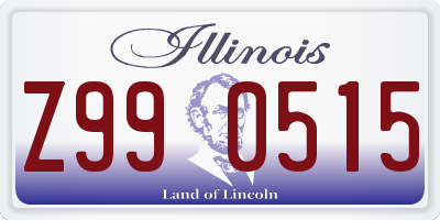 IL license plate Z990515