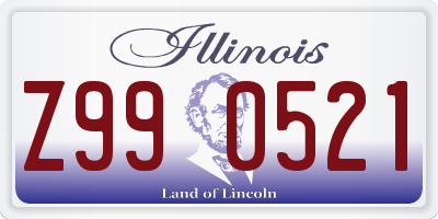 IL license plate Z990521