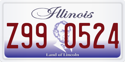 IL license plate Z990524