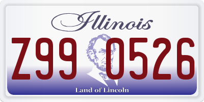 IL license plate Z990526