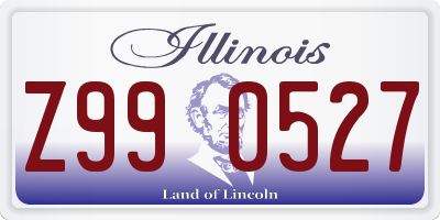 IL license plate Z990527