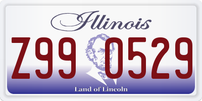 IL license plate Z990529