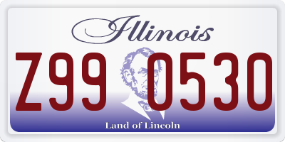 IL license plate Z990530