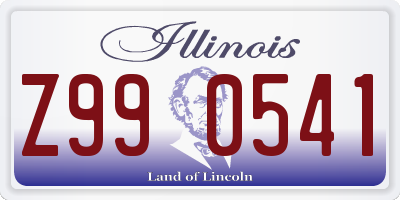 IL license plate Z990541