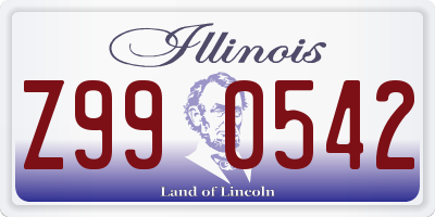 IL license plate Z990542