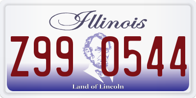 IL license plate Z990544