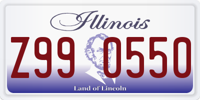 IL license plate Z990550