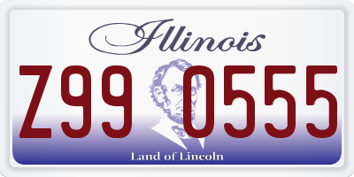 IL license plate Z990555