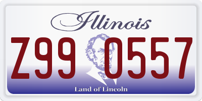 IL license plate Z990557