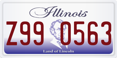 IL license plate Z990563