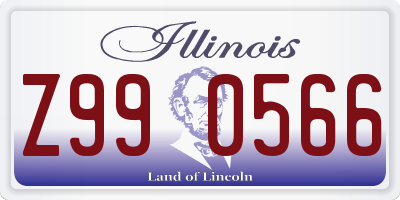 IL license plate Z990566