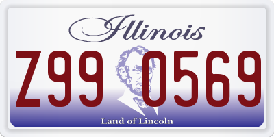 IL license plate Z990569