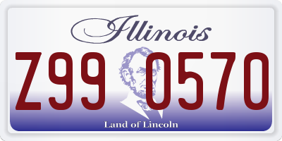 IL license plate Z990570