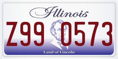 IL license plate Z990573