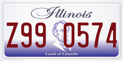 IL license plate Z990574