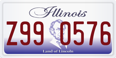 IL license plate Z990576