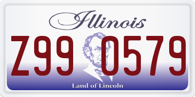 IL license plate Z990579