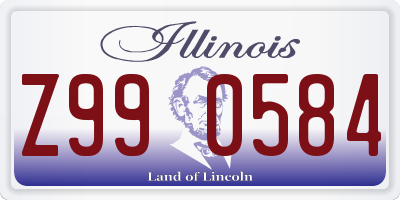 IL license plate Z990584