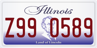 IL license plate Z990589