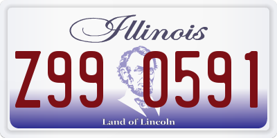 IL license plate Z990591