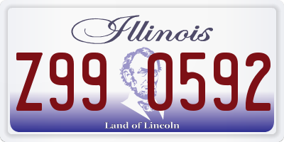 IL license plate Z990592