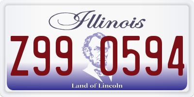 IL license plate Z990594