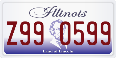 IL license plate Z990599