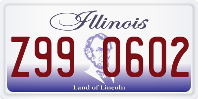 IL license plate Z990602