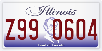 IL license plate Z990604