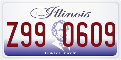 IL license plate Z990609