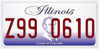 IL license plate Z990610