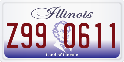 IL license plate Z990611