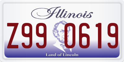 IL license plate Z990619