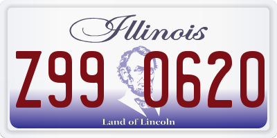 IL license plate Z990620