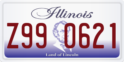 IL license plate Z990621