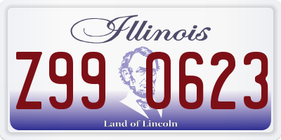 IL license plate Z990623