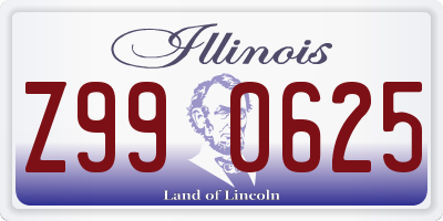 IL license plate Z990625