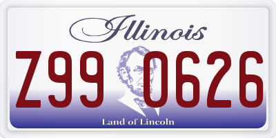 IL license plate Z990626