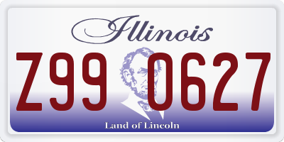 IL license plate Z990627