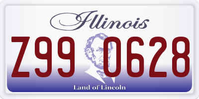 IL license plate Z990628