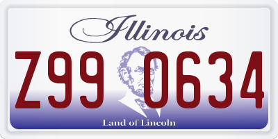 IL license plate Z990634