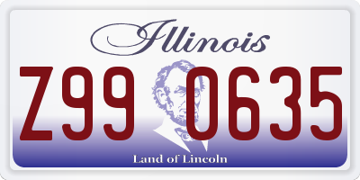 IL license plate Z990635