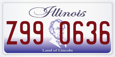 IL license plate Z990636