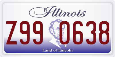 IL license plate Z990638