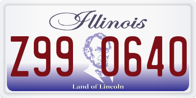 IL license plate Z990640