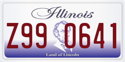 IL license plate Z990641