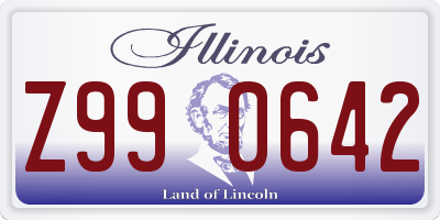 IL license plate Z990642